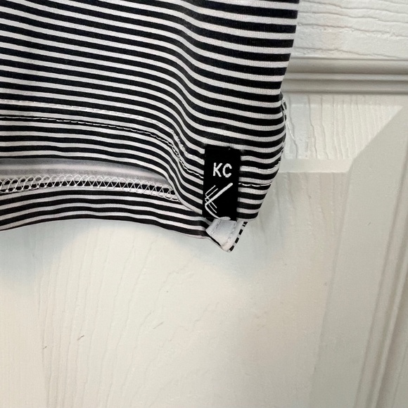 Kenneth Cole Mens Golf Polo White/Black Striped Short Sleeve Shirt Size XXL - Picture 3 of 6